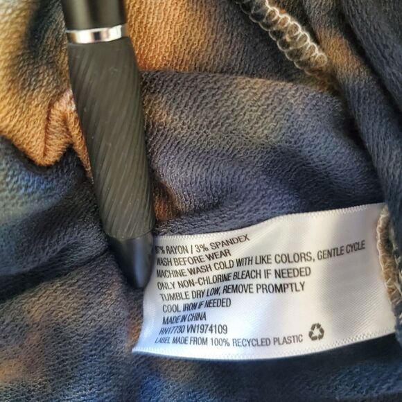 COLSIE Jogger Set XL Pants Cropped Hoodie Top Terry Soft Tie Dye Blue Wh… - Picture 13 of 14